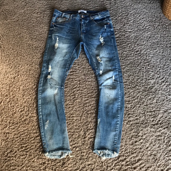 One Teaspoon Denim - One x one teaspoon skinny splatter jeans 28